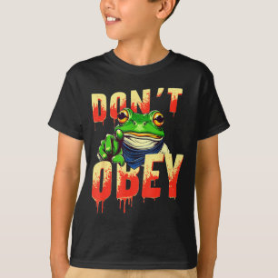 Don't Obey Rtland Vintage Funny Frog Resist Emwer T-Shirt