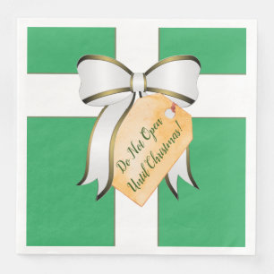 Don't Open Until Christmas Paper Napkin