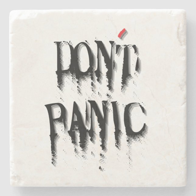 Don't Panic.b Stone Coaster (Front)
