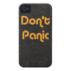 Don't Panic Black iPhone 4 Case