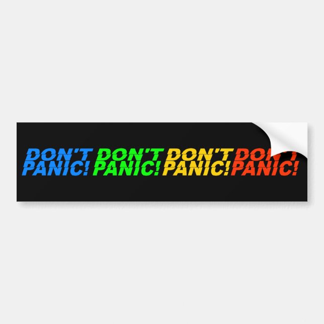 Don't Panic! bumpersticker Bumper Sticker (Front)