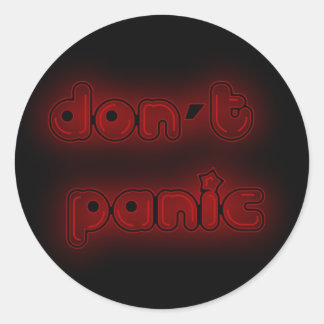 DON'T PANIC CLASSIC ROUND STICKER