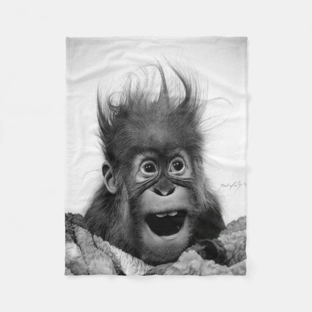 DON'T PANIC Fleece Blanket (Front)