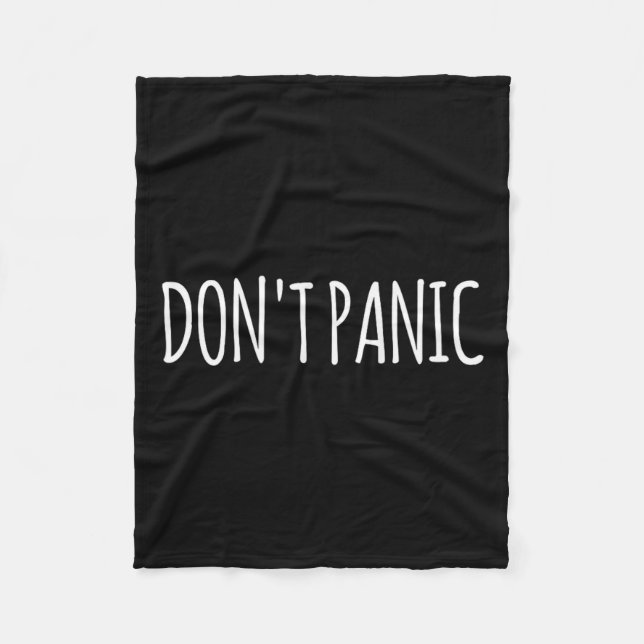 Don't Panic  Fleece Blanket (Front)
