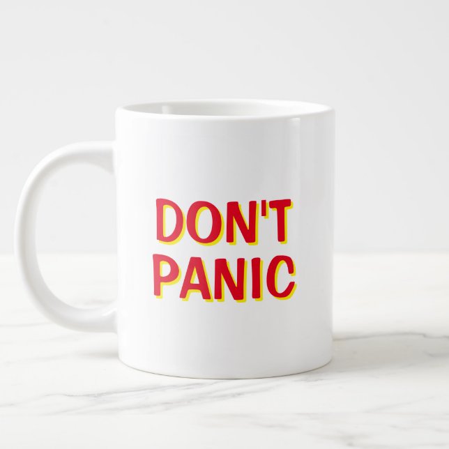 Don't Panic Giant Mug (Left)