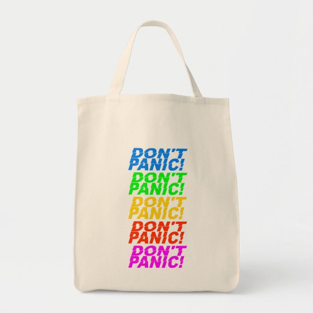 Don't Panic! grocery tote - customizable (Front)