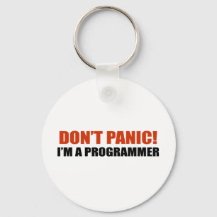 Don't panic. I'm a programmer Key Ring