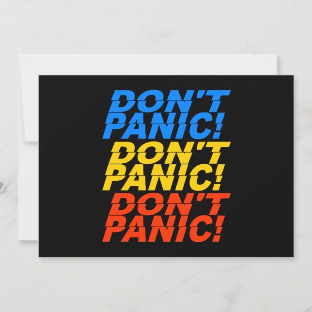 Don't Panic! invitation (Front)