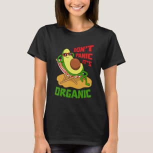 Don't Panic It's Organic Avocados Vegetarian Beach T-Shirt