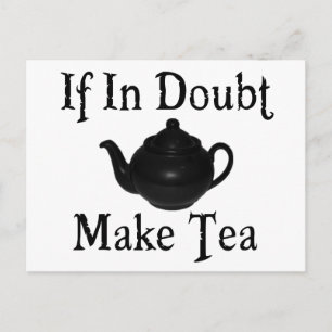 Don't panic - make tea! postcard