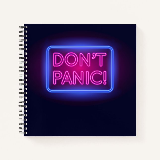 Don't Panic Neon Sign Notebook (Front)