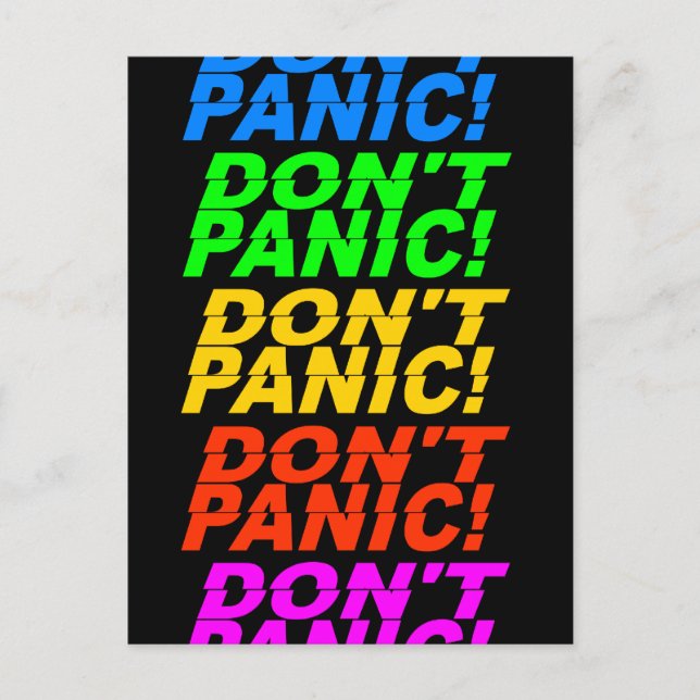 Don't Panic! postcard (Front)