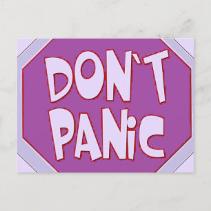 Don't Panic Postcard