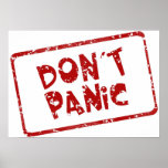 Don't Panic Poster<br><div class="desc">Just keep your towel handy</div>