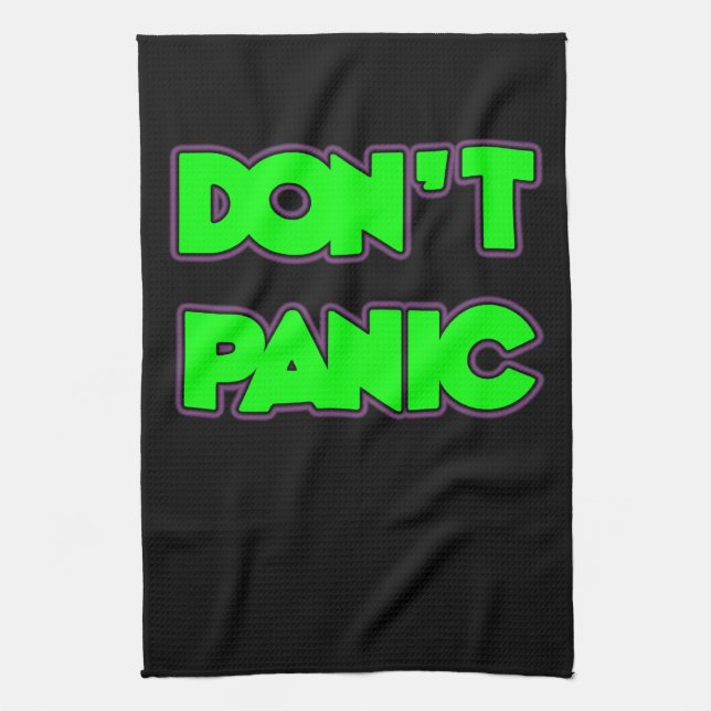 Don't Panic Tea Towel (Vertical)