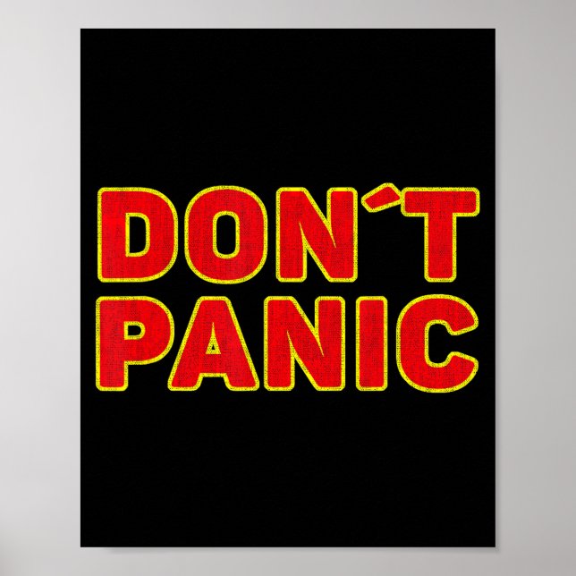 Don't Panic Vintage Distressed, Sarcastic Panickin Poster (Front)