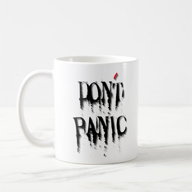 Don't Panic.w Coffee Mug (Left)