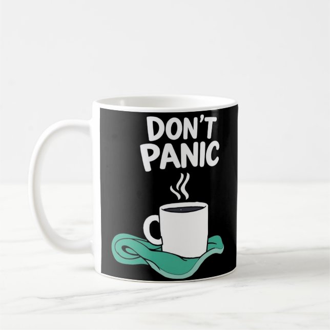Don't Panic with towel  Coffee Mug (Left)