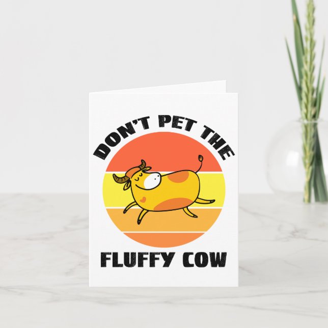 Dont Pet The Fluffy Cows, Fluffy Cows Card (Front)