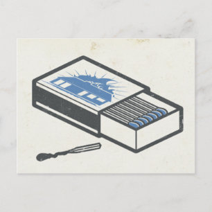 Don't play with matches postcard