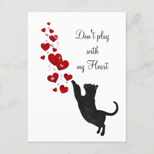 Don't play with my heart postcard