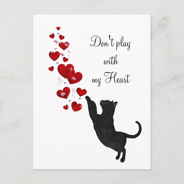 Don't play with my heart postcard (Front)