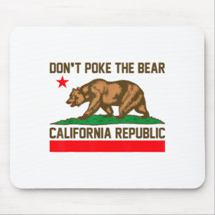 Don't poke bear california republic california us mouse mat