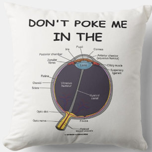 Don't Poke Me In The (Eye Anatomy) Humour Cushion