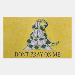 Don't Pray On Me Rectangular Sticker