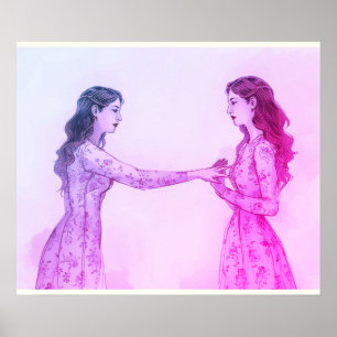 Don't Push the Real You Away and Disappear Wall Poster