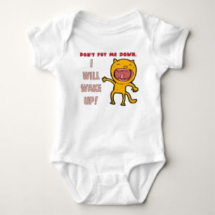 Don't put me down, I'll wake up! Funny Newborn Baby Bodysuit