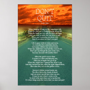 Don't Quit - 24"x36" Poster
