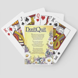 dont quit=inspirational poem playing cards