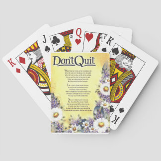 dont quit=inspirational poem playing cards