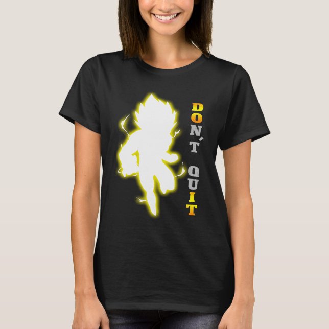 Don't Quit Motivational quote, fitness & gym worko T-Shirt (Front)