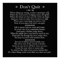 Don't Quit Poem 20 x 20 art poster