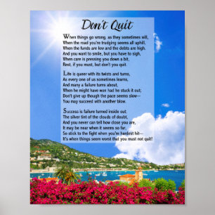 Don't Quit Poem Poster