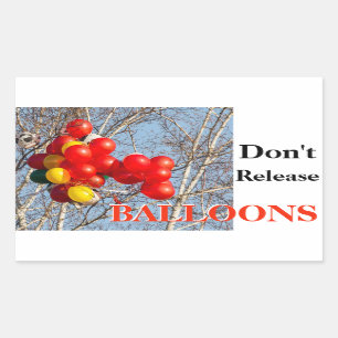 Don't Release BALLOONS Rectangular Sticker