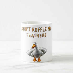 Don't Ruffle My Feathers – Buff Duck Edition Coffee Mug