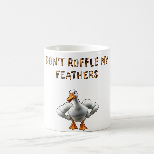 Don't Ruffle My Feathers – Buff Duck Edition Coffee Mug (Center)