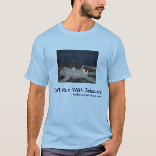 Don't Run With Scissors-Joe Sock Monkey T-Shirt