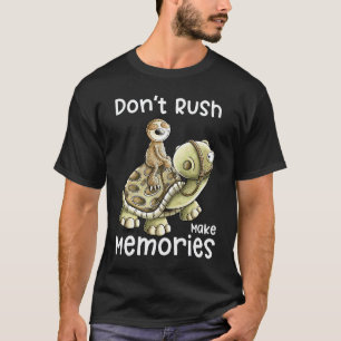 Don't Rush Make Memories Sloth Rides A Turtle Slog T-Shirt