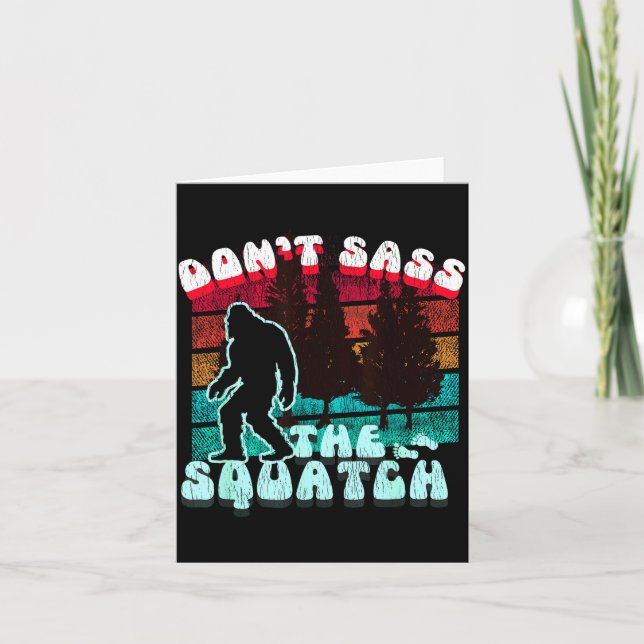 Dont S The Squatch Funny Pun Joke  Card (Front)