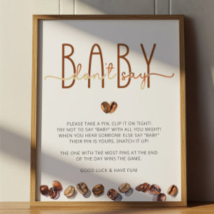 Don't Say Baby Coffee Baby Shower Game