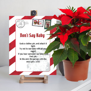 Dont Say Baby santa's letter north pole postmarked Poster