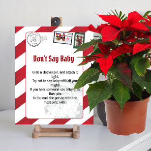 Dont Say Baby santa's letter north pole postmarked Poster