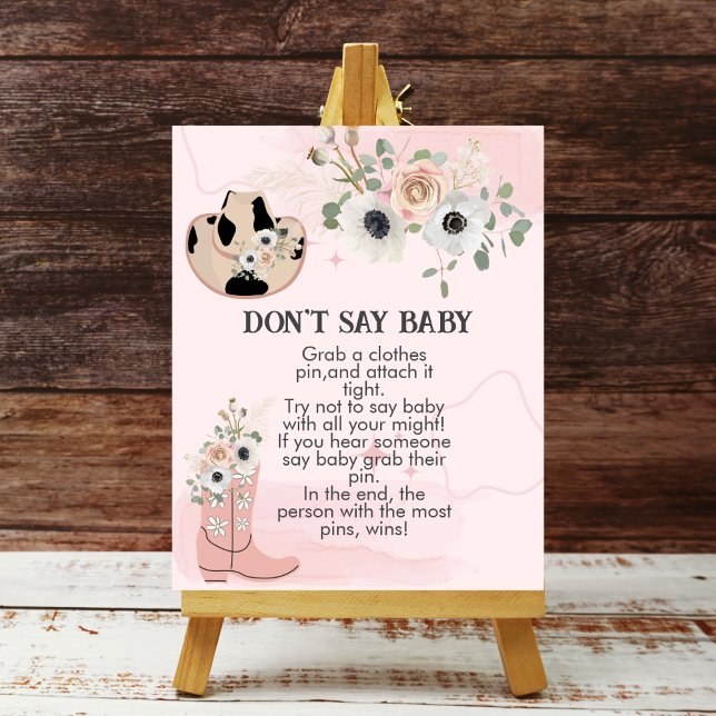 Don't say baby Western Cowgirl Rodeo Poster (Creator Uploaded)