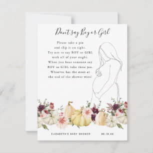 Don't Say Boy Or Girl   Baby Shower Game