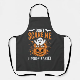 Don't Scare Me Halloween Ghost Pumpkin Design Apron