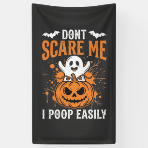 Don't Scare Me Halloween Ghost Pumpkin Design Banner